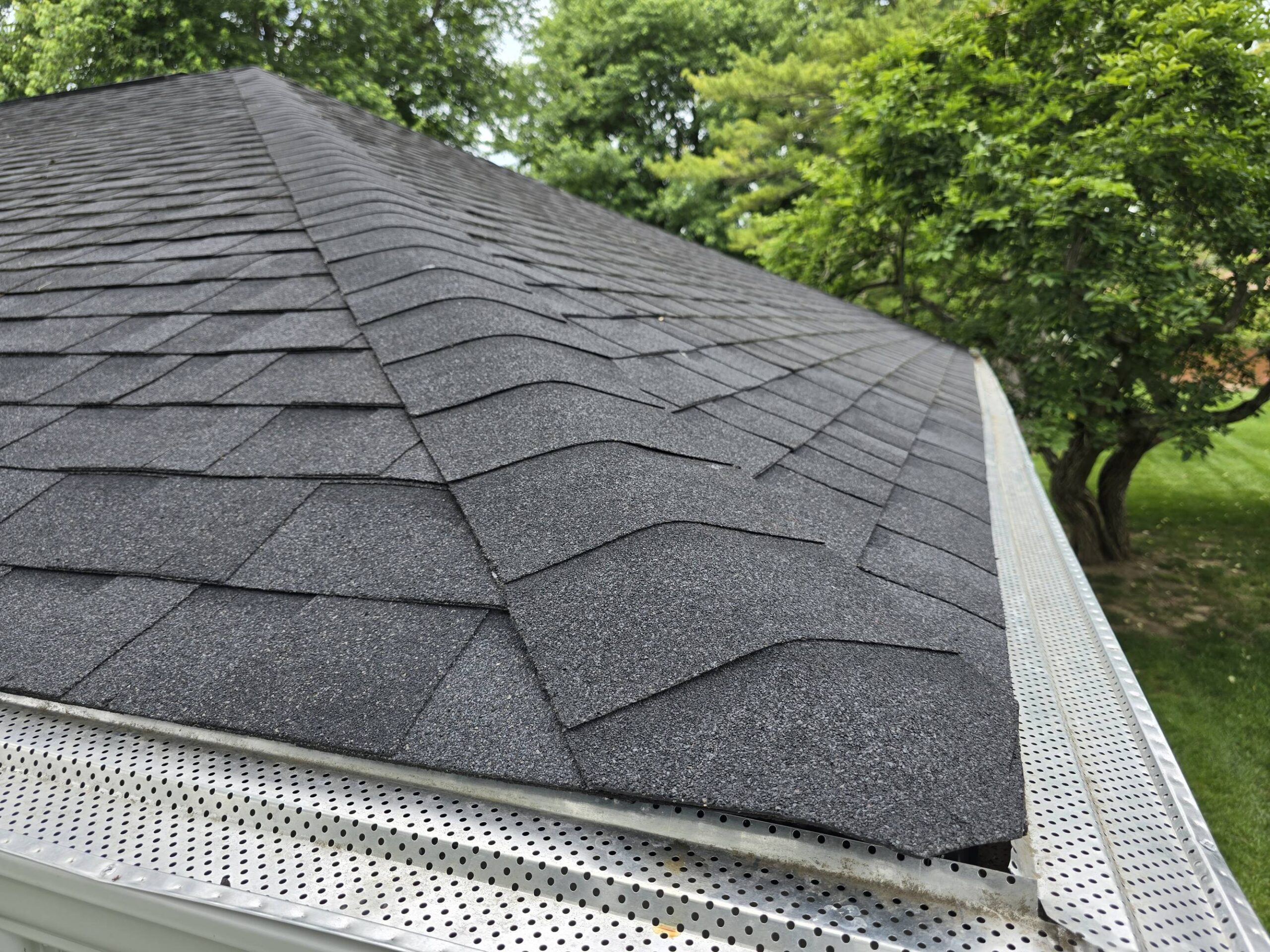 After: repaired roof and soffit